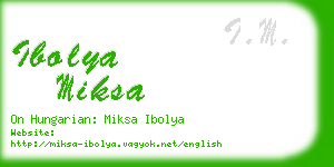ibolya miksa business card